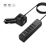 Car Charger Multiple USB Phone Charger: Jelly Comb Aluminium Quick Charger 3.0 6-port USB Smart Car Charger Adapter W Clip for Multiple Backseat Charging