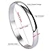 Jusnova Womens Mens Stainless Steel Brecelet Plain Polished Finish Cuff Bangle 7.3 Inches Silver Color