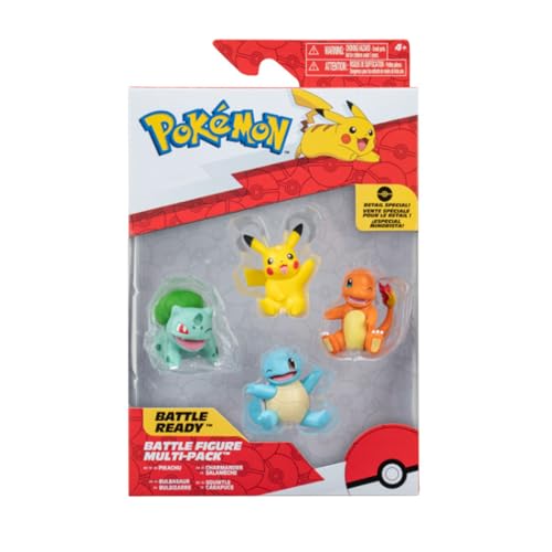 Pokemon Match Figure; Pikachu, Bulbasaur, Charmander, Squirtle 5cm Figure