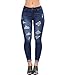 Tengo Women's Slim Denim Pants Juniors Girls Stretchy Distressed Skinny Jeans
