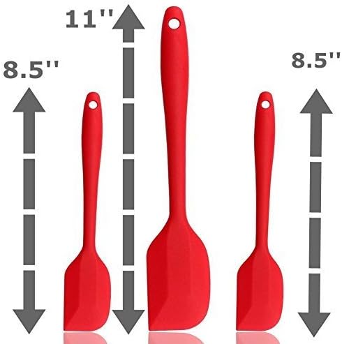 Frying Cake Non Stick No Melt Silicone Spatula Set Dough MixerRed