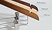 Topline Classic Wood Shirt Hangers with Clips - Mahogany Finish (10-Pack)