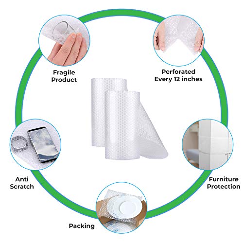 Air-Bubble-Cushioning-Wrap-Roll-for-Heavy-Duty-Packing-12-Inch-x-72-Feet-Total-Perforated-Every-12-2-Pack-36-Each-Roll-30-Fragile-Stickers-Included