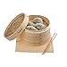 VonShef 10 Inch Bamboo Steamer Set with 2 x Free Chopsticks