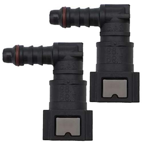 Kraftstoffleitung Schnellverschluss Verbinder Schlauchkupplung Winkel 6,3 x 8mm