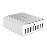 USB Wall Charger INNORI 8 USB Ports Charger 5V/60W Charging Station with IC System for Charging Various Devices Simultaneously,White