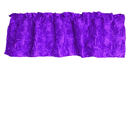 Zen Creative Designs 3D Rosette Window Valance Home Décor Bedroom Nursery Kitchen Window (58" Wide x 24" Long, Purple) at Amazon