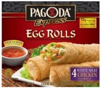 Pagoda Express White Meat Chicken Egg Rolls, 12.27 Ounce -- 12 per case.