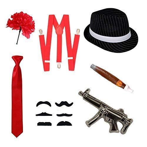Robelli Assorted Adults/Teenager Fancy Dress Costumes (Red Gangster)