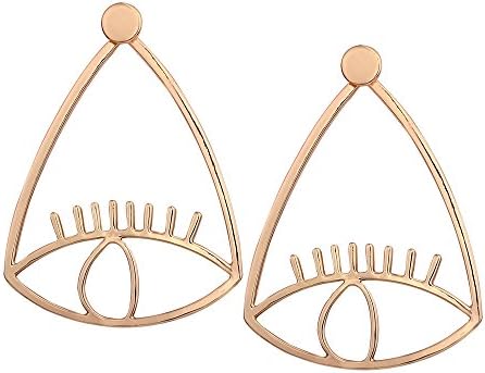 Evil Eye Stud Earrings Gold Plated Face Earrings Evil Eye Jewelry for Women Girls
