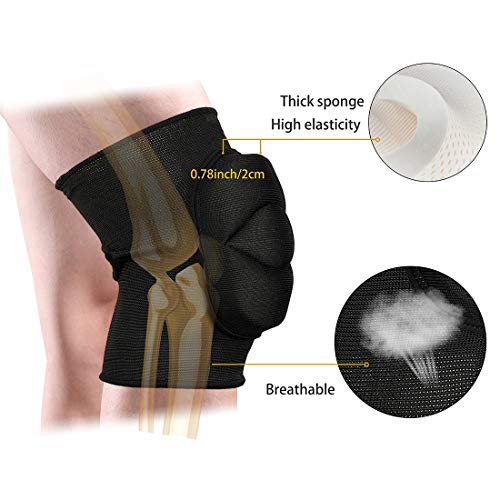 image for Protective Knee Pads, BSSN Thick Sponge Knee Sleeve, 0.78inch Collisio