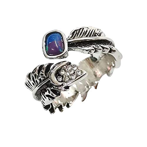 Bummyo Exquisite Jewelry Ring Love Rings Vintage Unisex Great Punk Ring Opening Adjustable Silver Plated Opening Finger Ring Jewelry Gift Wedding Band Best Gifts for Love with Valentine\'s Day