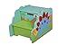 Wildkin Kids Wooden Step Stool for Boys and Girls, Perfect for Kitchen or Bathroom Use, Features Convenient Carrying Handle, Measures 15.6 x 13.55 x 9.65 Inches (Dinosaur)