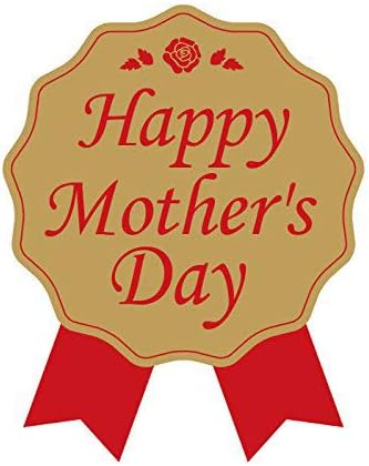 母の日シール 100枚入 リボン型 赤 K 036 Happy Mother S Day