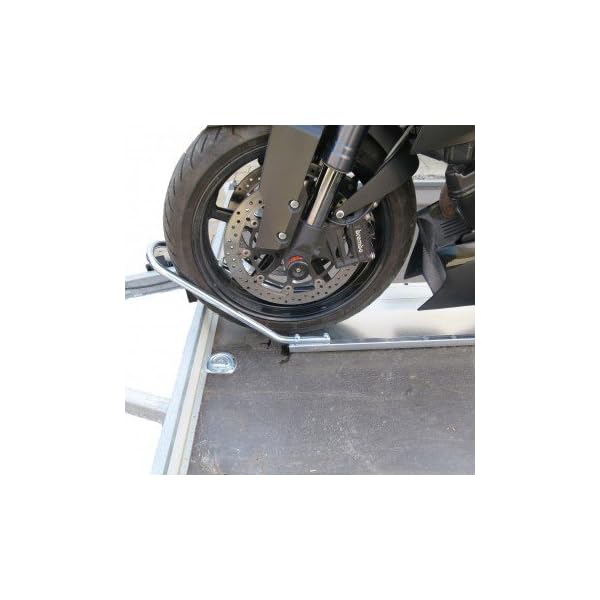 Set 1 x Motorrad Standschiene mit Haltebügel inkl. Alu Auffahrschiene – Bild 6