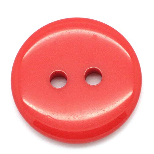 200 x Plain Red Round 2 Hole 18mm Sewing Buttons. for Cardmaking, Scrapbooking, Clothes Knitting — image 1