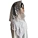 Spanish Mantilla Triangular Mantilla Lace Head Covering Mass Catholic Church Veil (White), 120cmx60cm