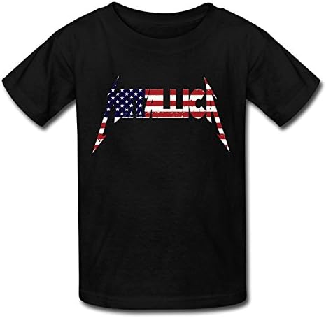 QiunSen Geek Metallica Bands Heavy Metal Logo Little Boys Girls T Shirt for Toddler