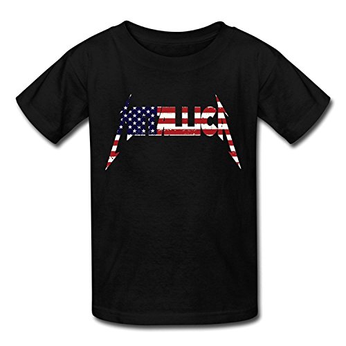 QiunSen Geek Metallica Bands Heavy Metal Logo Little Boys Girls T Shirt for Toddler