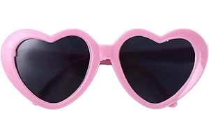 BAOLAILI Purple Pet Heart Sunglasses Photos Props Cute Pet Dog Sunglasses Cat Glasses Sun Flower Glasses Pets Party Decor for Small Dogs Cat Accessories Cute Dog Sunglasses