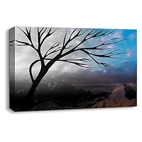 Canvas Wall Art Abstract Cloud Tree...