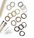 White Platinum Blonde No-Metal 4mm Elastic Hair Ties Color Match Ponytail Holders - 24 Count