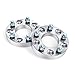 RockTrix - 1 inch Wheel Spacers (5x5.5 to 5x5.5, 108mm Bore, 12x1.25 Studs Nuts) Compatible with Geo Tracker, Suzuki Samurai Sidekick Vitara X-90 X90 XL7 XL-7-5x139.7 25mm Silver 2pcs