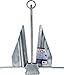 SeaSense Galvanized Slip Ring Anchor - Ideal for Saltwater Pontoons, Bass Boats, Fishing Vessels & More, Great for Strong Currents & Sandy, Muddy, Rocky or Weedy Bottoms - 8 lbs, for Boats 19’ - 21’