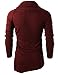 H2H Mens Slim Fit Basic Ribbed Thermal Turtleneck Pullover Sweaters Wine US L/Asia XL (KMTTL046)