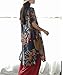 YESNO Women Casual Loose Bohemian Floral Print Dresses Summer Beach Swing Tank Dress with Pockets E01 (E81 Navy Blue, M)