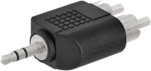CLASSYTEK™ 3.5mm TRS Stereo Male Plug to 2X RCA Male Plug Splitter Adapter - (Pack of 5 Pcs)