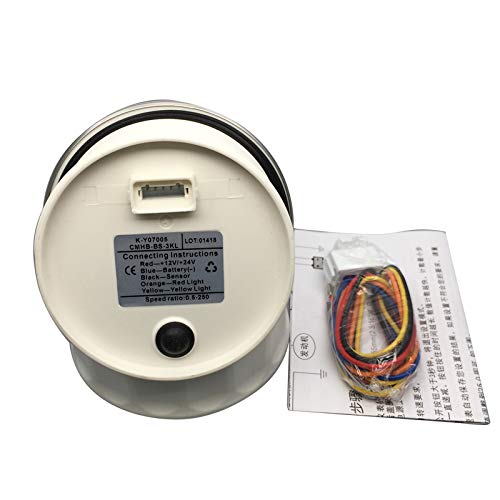 KUS Waterdichte Toerenteller RPM Maat met Uurmeter 3000RPM 85mm 12V/24V met Backlight (zwart) - Image 5