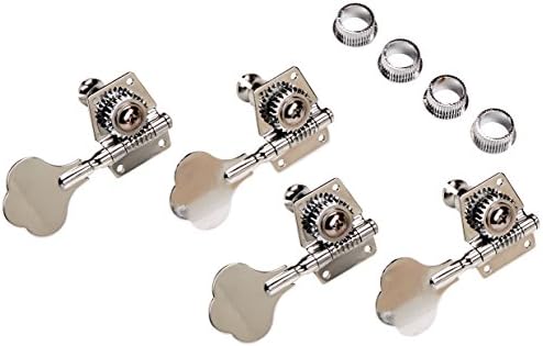4pcs R Vintage Open Bass Tuners Machine Heads Knobs Chrome