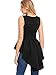 Romwe Women's Asymmetrical Ruffle Hem Sleeveless Round Neck Peplum Blouse