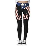 KLYUJIA Yoga Pants, Women's Power Flex Patriotic