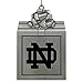 University of Notre Dame-Pewter Christmas Holiday Present Ornament-Silver
