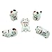 TRUEGOOD Cute Cat Chopsticks Rest Dinner Spoon Stand Knife Fork Holder, Valentine's Day present (5pcs White)
