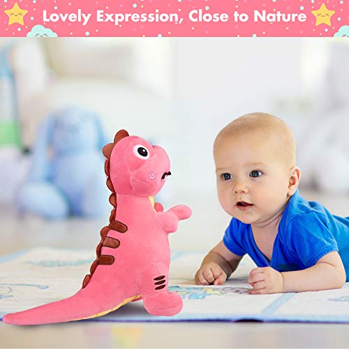 Cute Dinosaur Pink Stuffed Dinosaur Plush Toy, Plush Dinosaur Stuffed