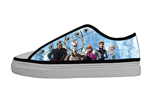 GCKG(TM)Elsa Anna Olaf Sven Kristoff Women's Frozen Shoes Zipper Canvas Shoes Lace-up Fashion Sneaker-7M US