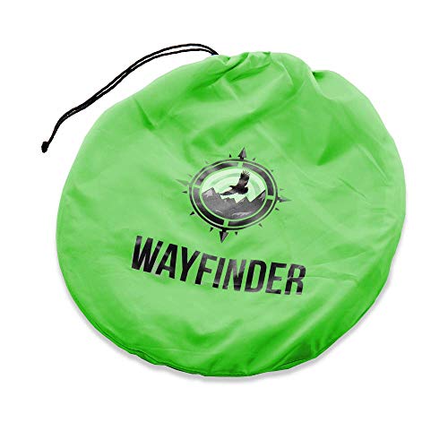 Wayfinder TravelTot, Baby Travel Tent Portable Baby Travel Bed Indoor & Outdoor Travel Crib Baby Beach Tent UPF 50+ UV Protection w/Mosquito Net and 2 Pegs (Green/Yellow)