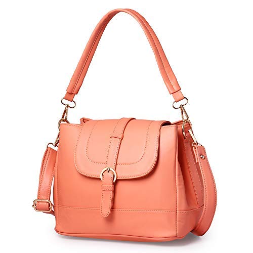 WOMEN MARKS Womens PU Hand Held Bag (Peach)