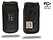 Black Turtleback Genuine Leather Pouch w/ Plastic Swivel Belt Clip for LG Exalt VN360