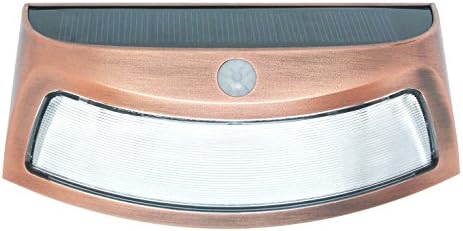 XHENRY Outdoor Solar Motion Sensor Light 8 LED IP44 Wireless Waterproof Security Light Wall Lamps For Step Stair, Patio, Garden, Path, Porch (Bronze)