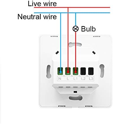 aixi SHS Wi Fi Interruptor de luz inteligente compatible con Amazon AlexaGoogle Home Smart Lifetuya Smart APP control 1 Gang