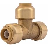 Shark Bite U360LFA 3/8" X 3/8" X 3/8" Brass PEX Push-Fit Tee