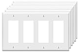Decorator Wall Plates 4-Gang Switch Outlet