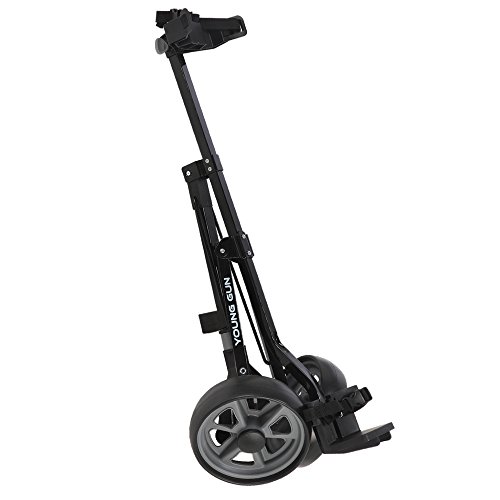Young Gun Kids Adjustable Golf Cart for Junior Golfers 3-14 Years Old - Black/Grey
