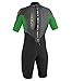 O'Neill Men's Reactor 2mm Back Zip Spring Wetsuit, Black/Clean Green/Graphite, X-Large