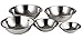 Culinary Depot Stainless Steel Nesting Prep Bowl, Polished Mirror Finish, Set of 5 (¾, 1 ½, 3, 4, and 5 Quart)