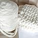 HomeModa Studio Non-Mulesed Chunky Wool Yarn Big Chunky Yarn Massive Yarn Extreme Arm Knitting Giant Chunky Knit Blankets Throws Grey White (2kg/100M/4.4 lb, White)